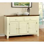 HARRISBURG SERVER Vintage White & Dark Oak